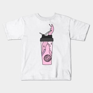 Strawberry Pink Protein Shake Shaker Kids T-Shirt